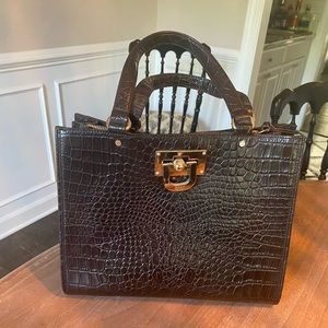 DKNY Brown leather satchel